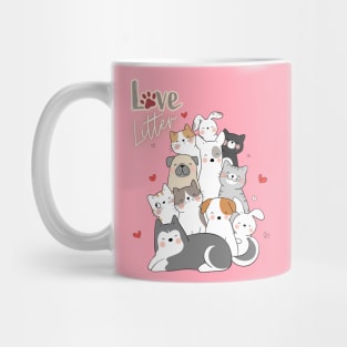 Love Litter Cats and Dogs Mug